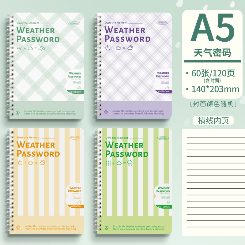 Meng Jin lindo cuaderno de notas bobina de flip side cuaderno grueso a5 cuaderno de notas de alto valor de la cara cuaderno de diario de estudiantes