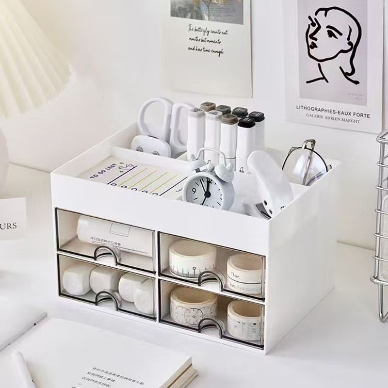 4칸 서랍장 - 화이트