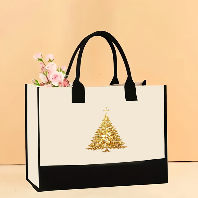 Bolso de hombro de lona de venta caliente transfronterizo Bolso Tote impreso de gran capacidad Bolso de compra portátil ligero de moda para mujer