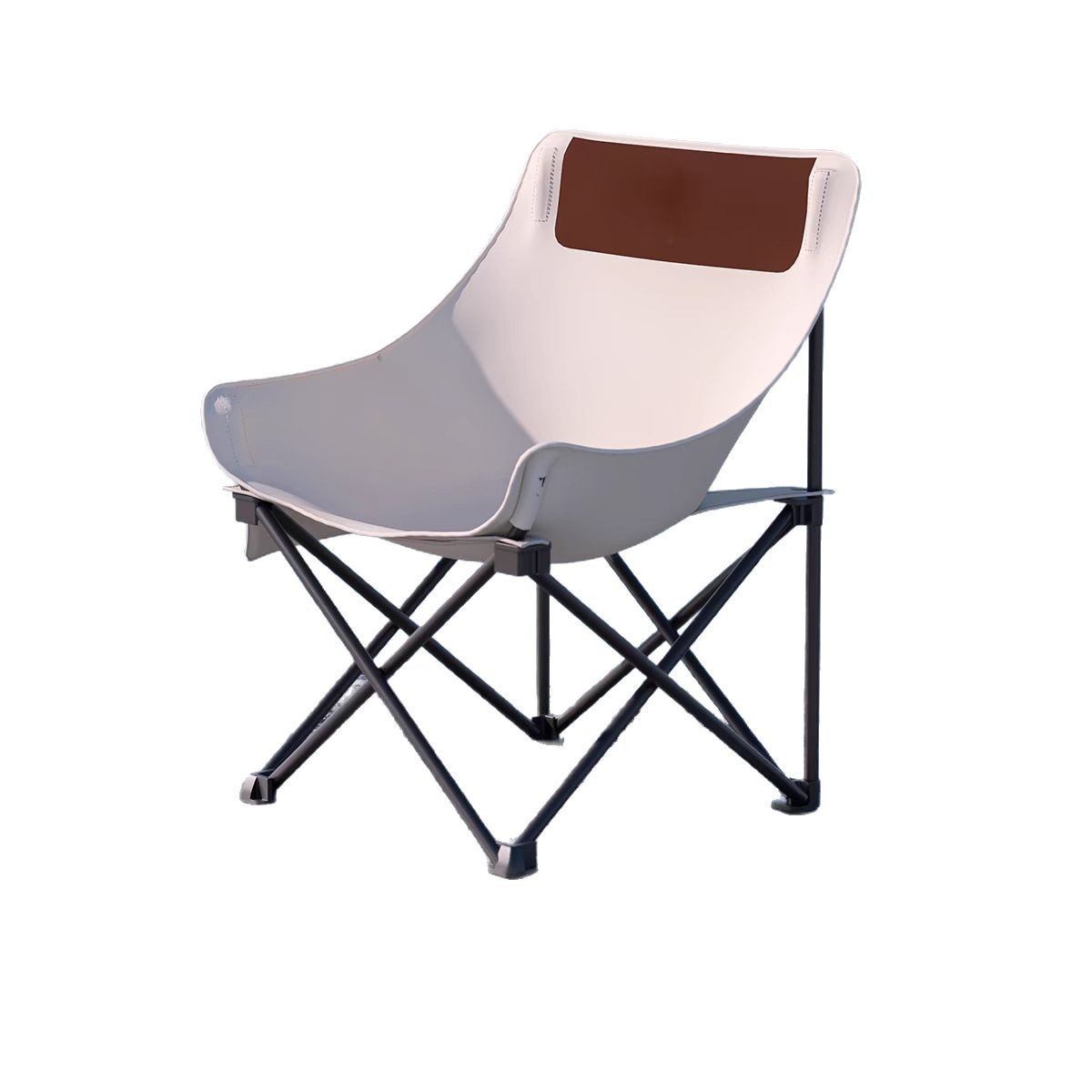 Equipos de camping silla de luna de respaldo alto silla plegable al aire libre silla de acero al carbono con respaldo alto