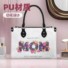 独立站MOM字母花卉印花斜挎包母亲节礼物时尚百搭手提包跨境外贸