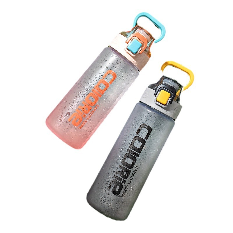 Nuevo Amazon Comercio exterior gradiente de plástico estudiante bebida directa taza 800ml al aire libre fitness deportes