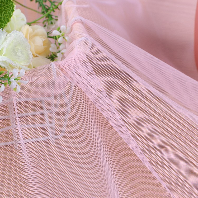 全涤六角网眼布高档加强防针刺6430婚纱礼服蚊帐网纱面料15色现货