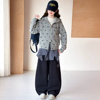 女童外套秋装2026新款儿童秋季独特漂亮卫衣女大童洋气上衣春秋款