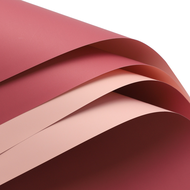 Siete colores cordier de dos colores papel de color sólido papel de oro de papel de oro lipa ramo de flores impermeable papel de envoltura de flores materiales de flores papel de embalaje de flores