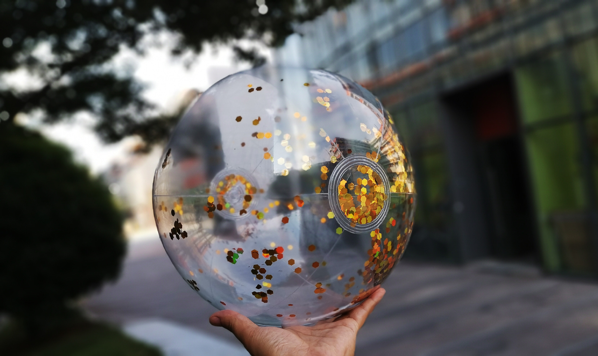 亮片充气沙滩球  (4)