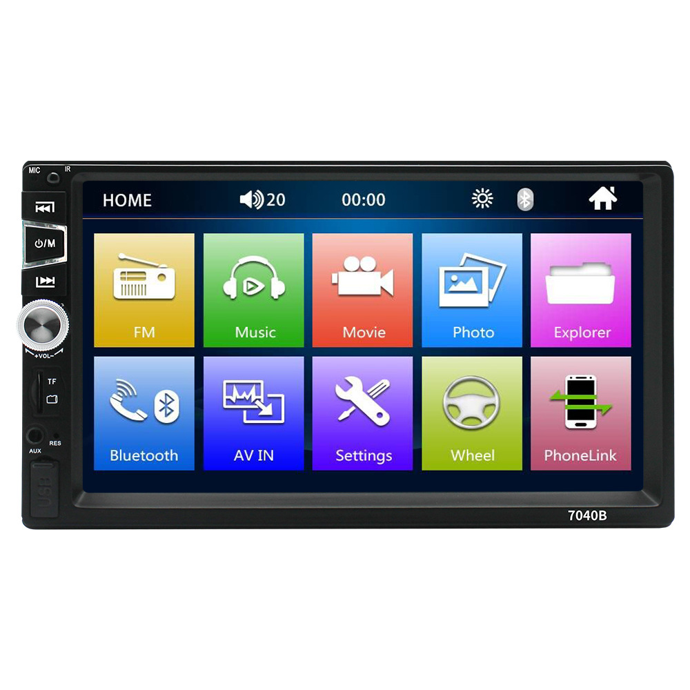Transfronterizo 7040B coche reproductor USB tarjeta de música radio bluetooth manos libres mp3 reproductor corto