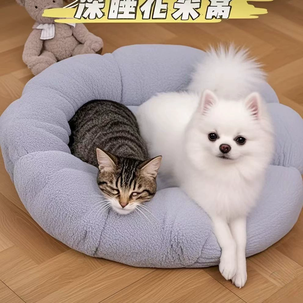 Домашние животные Мягкая гнездо Кошачья гнездо универсал осень и зима первый коврик трансграничная утолщение питомника