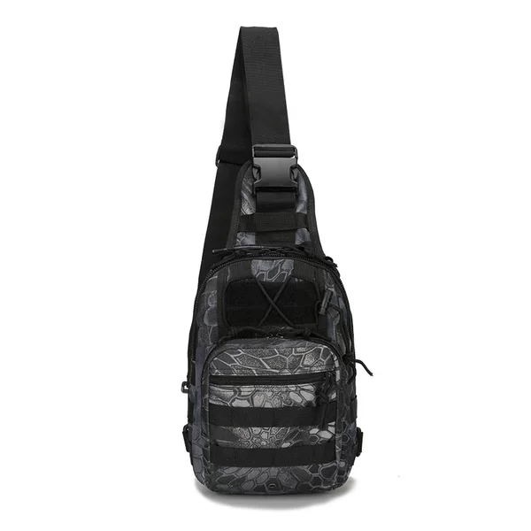 Outdoor Tactical Small Chest Bag Multifunctional Lure Single Shoulder Cycling Crossbody Bag Portable Tool Expansion Oxford Cloth Crossbody Bag