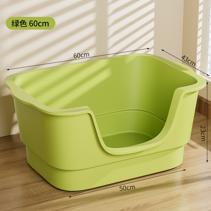 La caja de arena para gatos es de gran tamaño, semicerrada, gran caja de arena para gatos, gran protección contra salpicaduras externas, enorme inodoro para gatos Maine