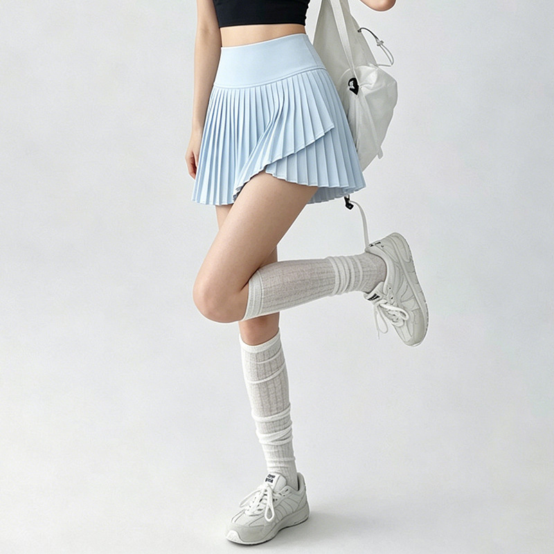 Sports Pleated Skirt for Women, High-Waisted Tennis Skirt, Summer Running, Fitness, Yoga Wear, Short Skirt, Yoga Skirt