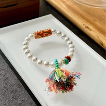 高光小灯泡贝珠手链搭配老琉璃桶珠文玩饰品佛珠手串小红书同款