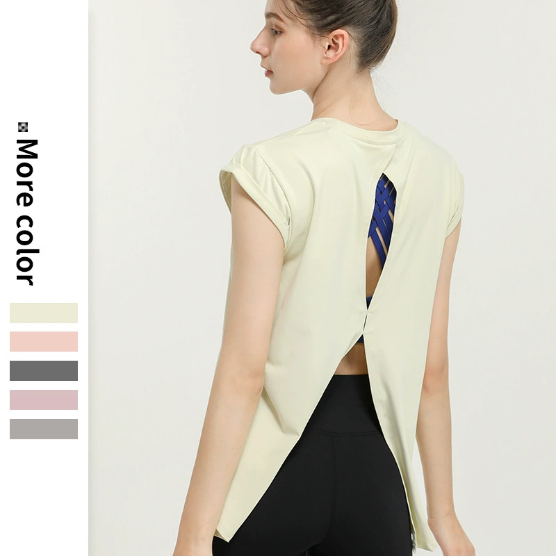 Модная дышащая одежда для йоги, спортивный костюм, sexy T-shirt для зала, городской стиль, интернет-звезда