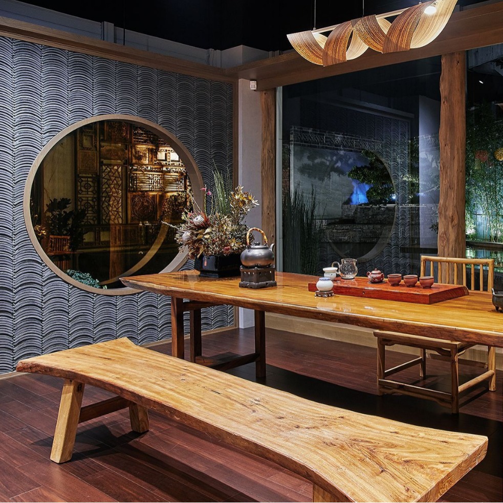 Pu anual anillo de madera club KTV fondo pared decoración anual anillo de madera hotel casa de familia simulación azulejos plantilla de ladrillo cultural madera