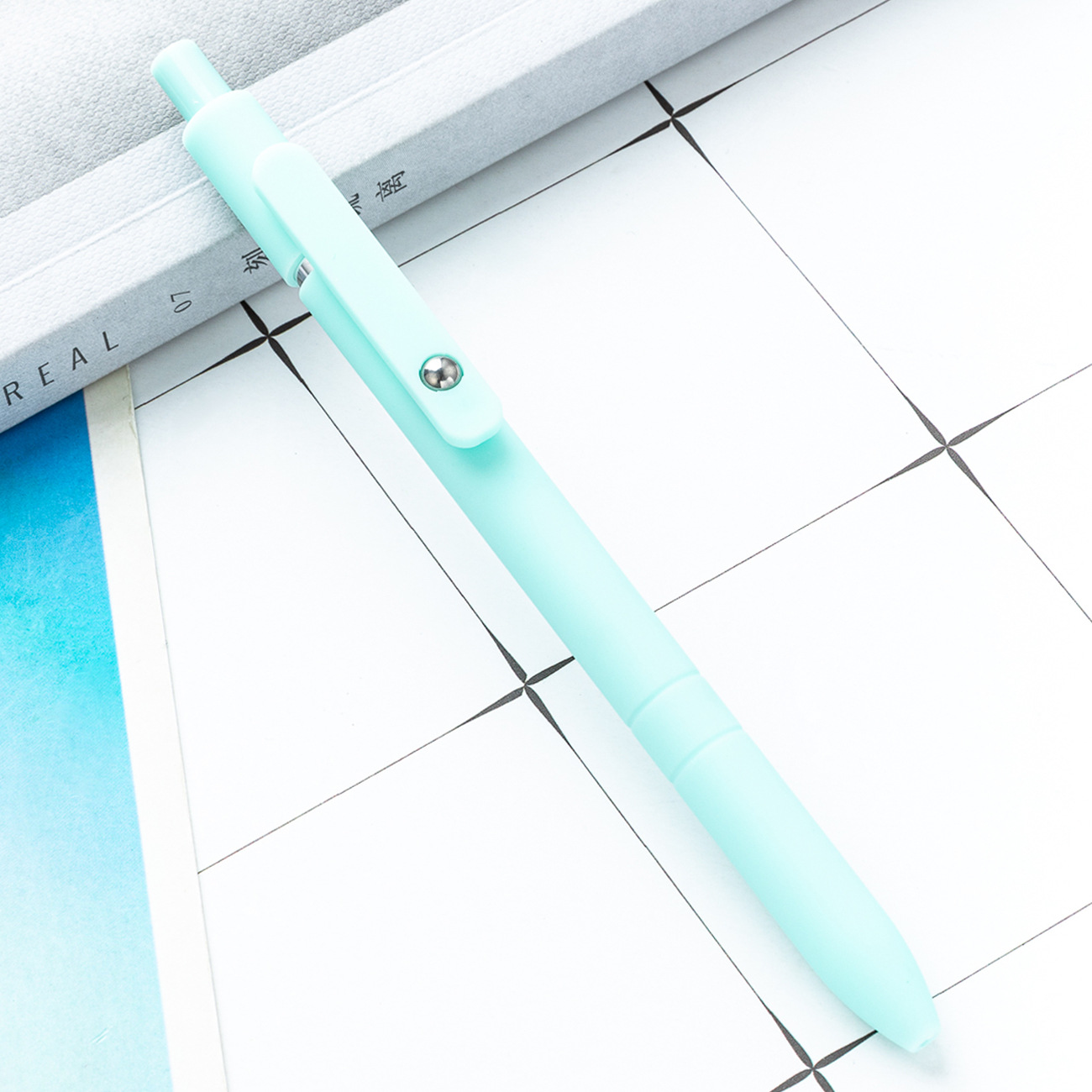 Nuevo bolígrafo neutro de color Morandi puede imprimir logotipo estudiantil papelería bolígrafo de plástico publicitario bolígrafo regalo