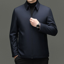 2025品牌高档防寒棉服中老年商务休闲简约外套冬季加厚保暖棉衣