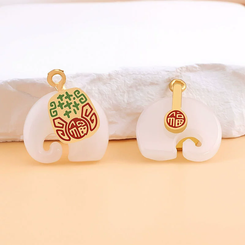 Ювелирные изделия из анти-нефритового стекла в китайском стиле, новые аксессуары ручной работы из цинкового сплава в китайском стиле, костюм Тан, костюм Хань, декоративные детали из парчи Сунь