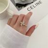 Brand small design high quality ring, internet celebrity, micro incrustation, light luxury style, on index finger