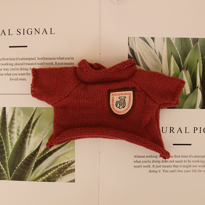 Suéter de muñeca de peluche oso de peluche con dientes perdidos ropa de muñeca máquina de agarre para mascotas accesorios de muñeca suéter camiseta al por mayor