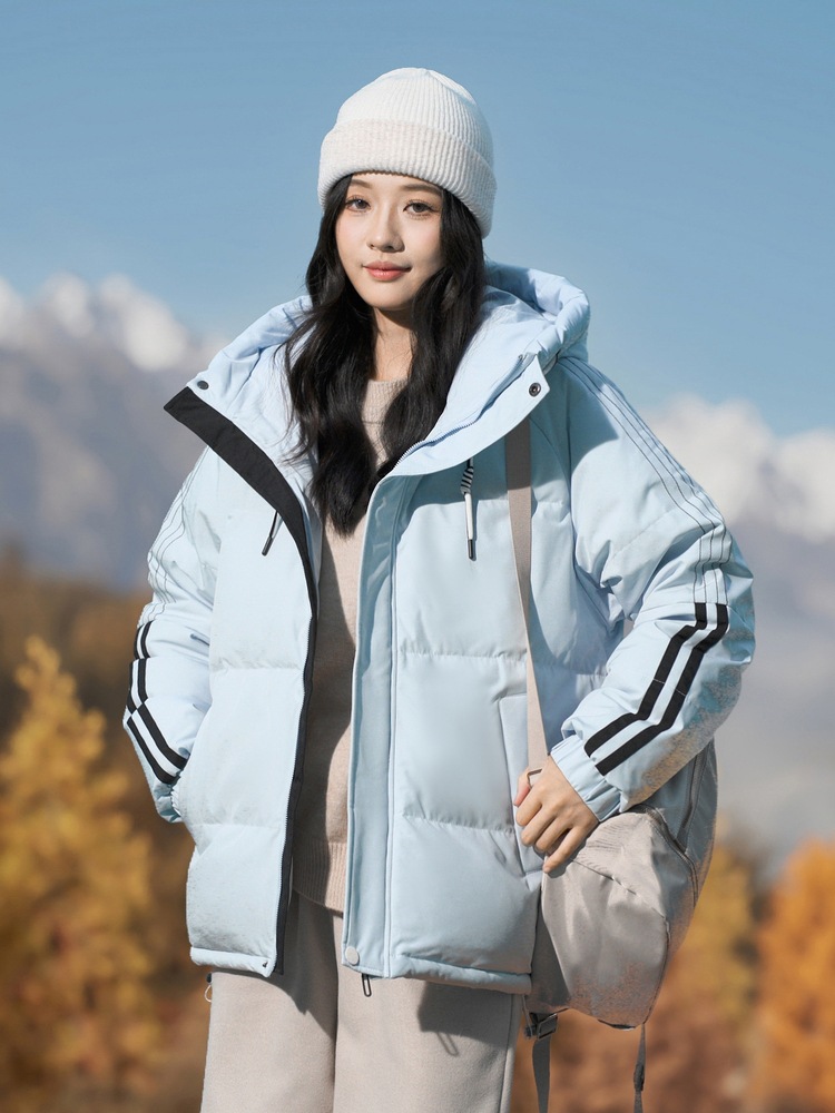 ダウンジャケット男性2024秋冬の新型帽子付きアヒルのベルベットと厚いタイプの保温レジャースポーツ男女同タイプのコート