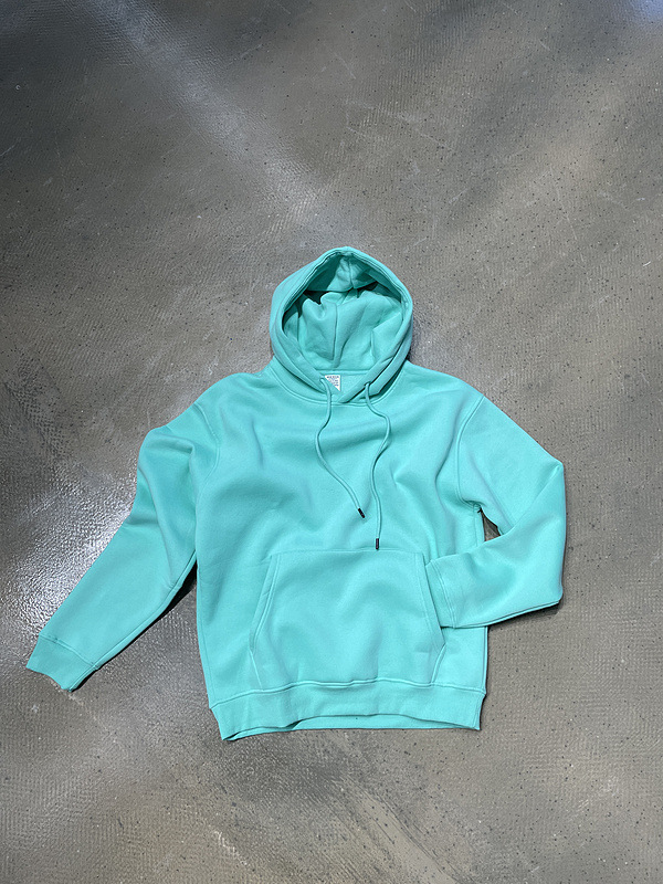 Men's Clothing high street high weight 330 grams plus velvet solid color high street fashion brand hooded long sleeved sweater hoodies_voghion.com