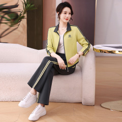 休闲运动服套装女士春秋2025新款秋季时尚洋气减龄妈妈卫衣两件套