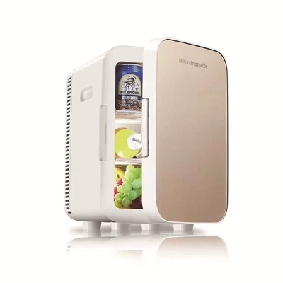 15L Car Refrigerator Mini Small Refrigerator Refrigeration Home Dormitory Car Home Dual-Use Heating and Cooling Device Refrigeration Box (Soyuducular) - 15l-single-core-gold