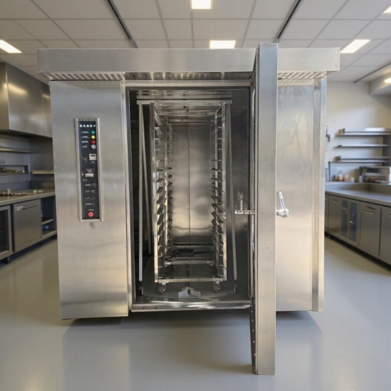 供应食品机械烘烤箱 32盘不锈钢 生物质旋转炉 上海合强面包烤炉