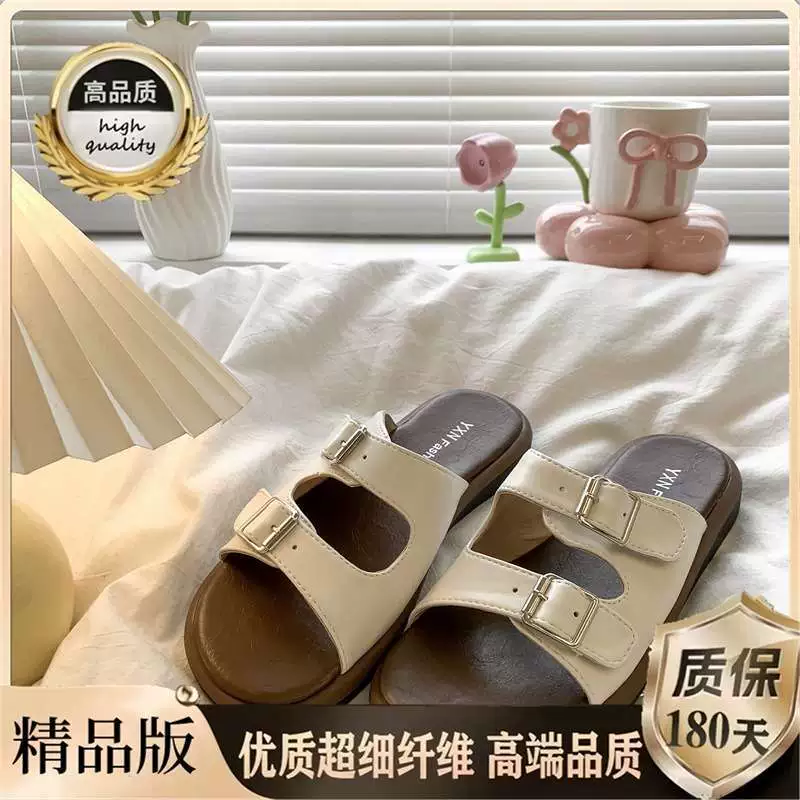 Сандалии Birkenstock женские 2025, толстая подошва, однотонная полоска, серебристые и другие цвета