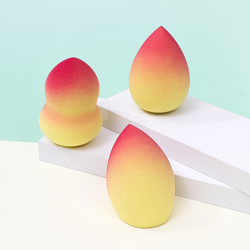 Fábrica personalizada color degradado belleza huevo soplo de polvo no come polvo color esponja huevo poliuretano maquillaje maquillaje huevo transfronterizo