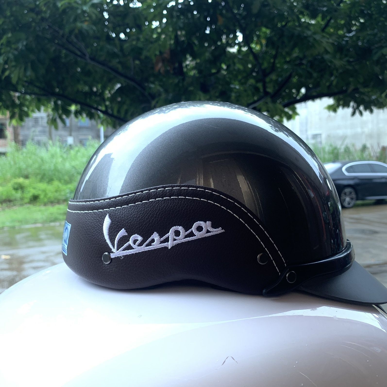 Auto Parts and Accessories – Piaggio Piaggio Helmet - gray-side-black