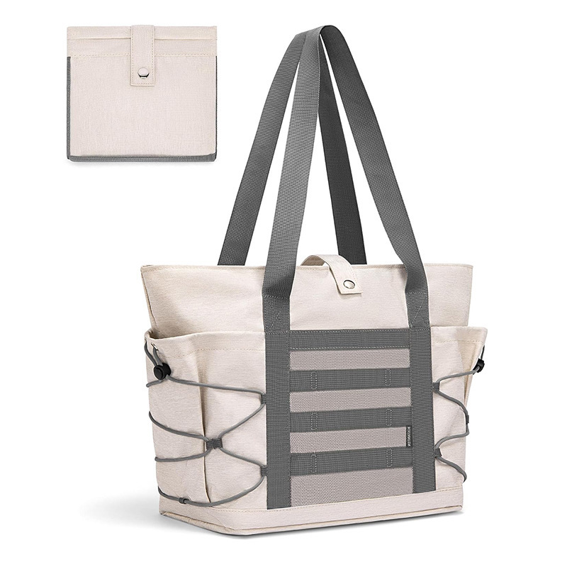 Bolso de mujer Bolso de deporte plegable de viaje Bolso de playa Bolso deportivo Bolso de compras impermeable con funda con cremallera