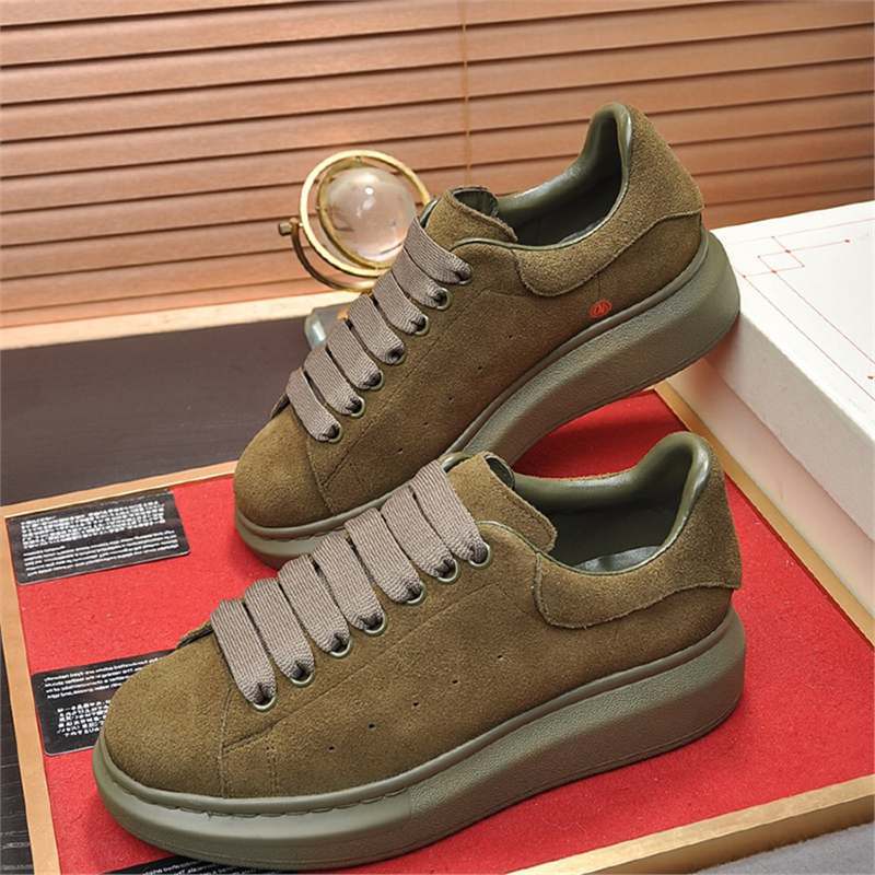 Bonjani Genuine Leather European Men's Shoes Men's Sneakers Frosted Cowhide Trendy British Single Shoes Couple Women's Shoes Hip-Hop