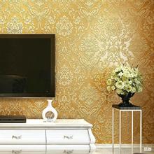 欧式无纺布壁纸卧室客厅沙发电视背景墙3d立体浮雕墙纸wallpaper