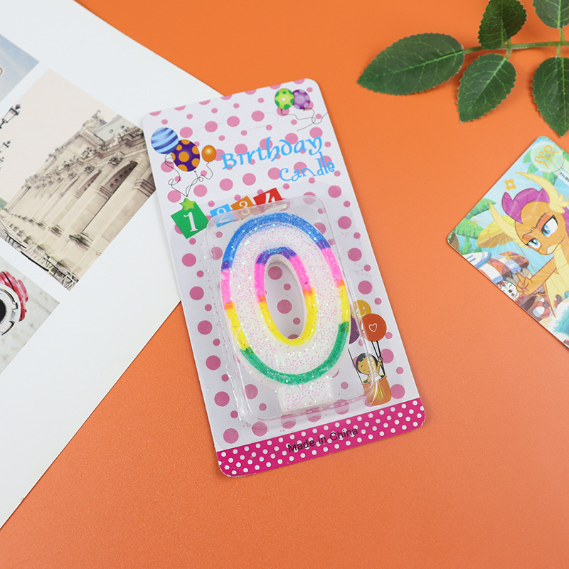 Velas digitales de borde de color vela espumosa vela de cumpleaños rosa dorado vela de color creativa de cumpleaños impresión de patch fiesta de cumpleaños