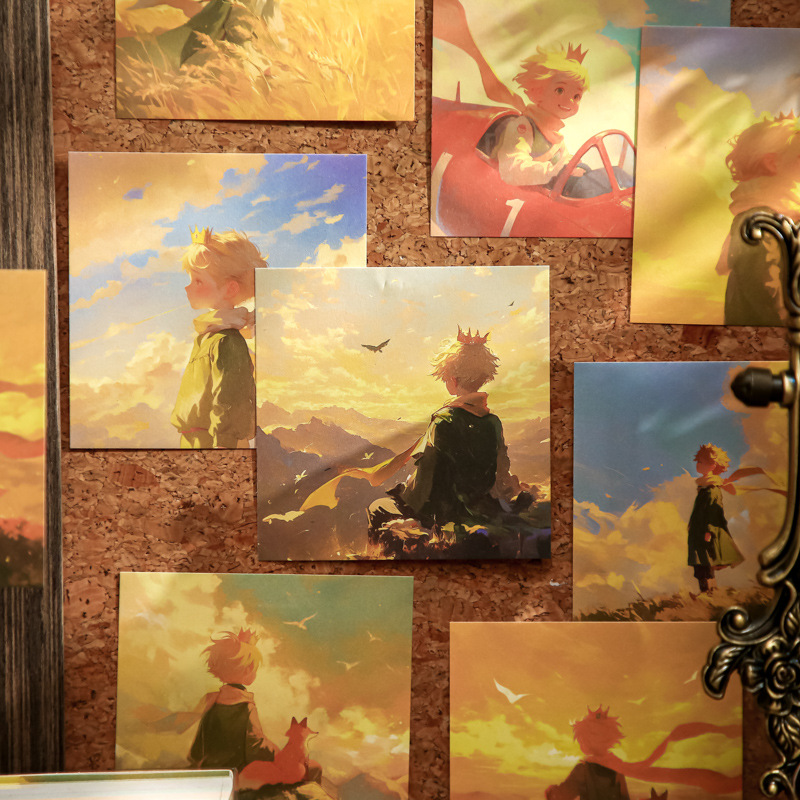 Mr. Paper Notes en caja para usted Serie del universo Tema de ilustración del principito Notas de estudiantes de gran capacidad