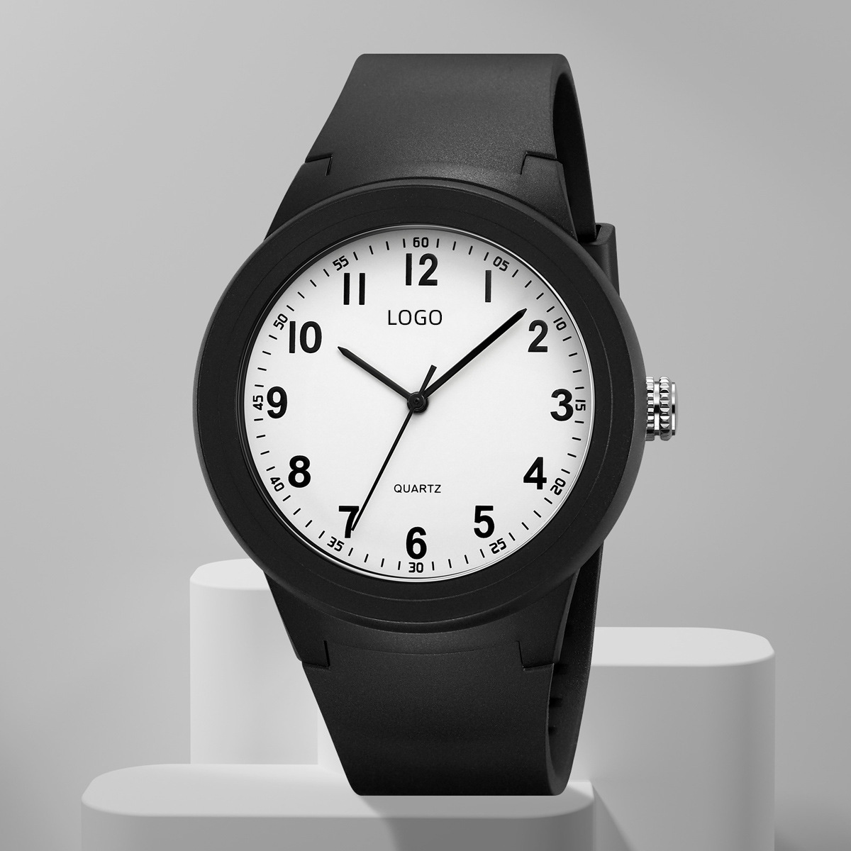 Moda coreana simple reloj blanco para hombres 50 metros reloj de cuarzo impermeable fábrica personalizada profesional image 1