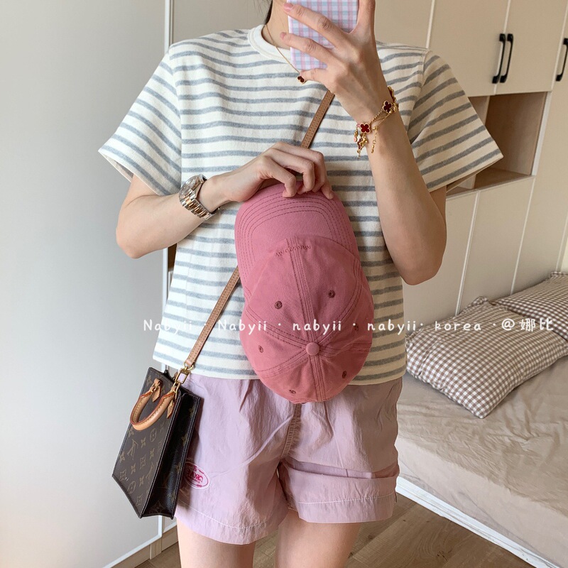 Recommended Peach Pink Korean Chic Baseball Cap for Women with Letter Embroidery, Korean Style, Suitable Fit, Duckbill Cap Recommended Peach Pink Korean Chic Baseball Cap for Women with Letter Embroidery, Korean Style, Suitable Fit, Duckbill Cap