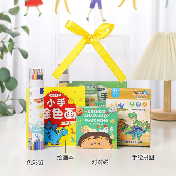 Universal book with pictures, brainteaser, 12 colors, hand painting