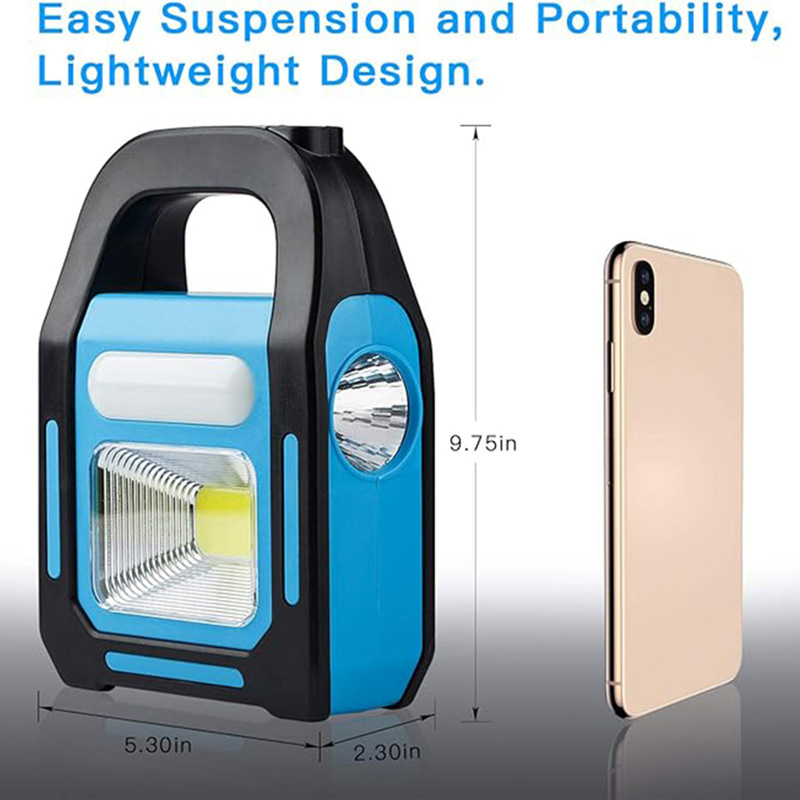 Transfronteriza nueva lámpara de camping multifuncional al por mayor linterna portátil de larga resistencia doble fuente de luz al aire libre impermeable