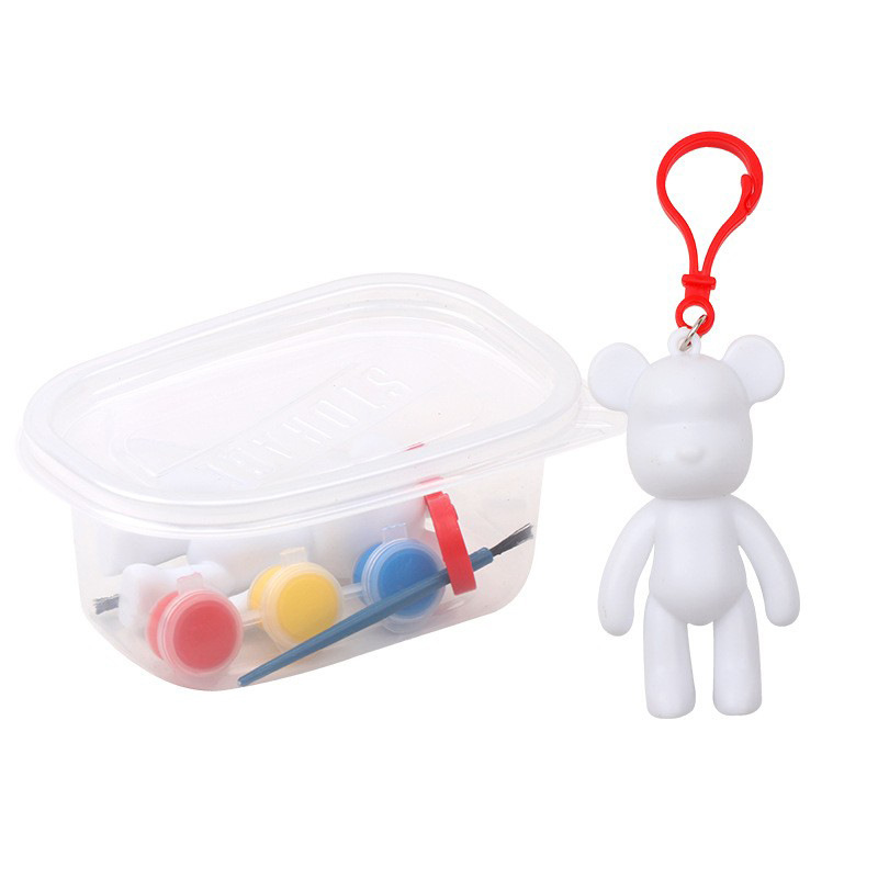 Llavero de Oso Fluido Blanco DIY Infantil de PP para Manualidades Creativas image 6