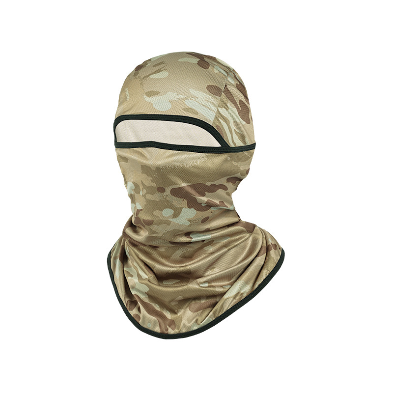 De secado rápido, absorbente de sudor, transpirable, capucha enmascarada, cuello de camuflaje, máscara de protección solar para exteriores para hombres y mujeres, bufanda táctica, pañuelo de camuflaje