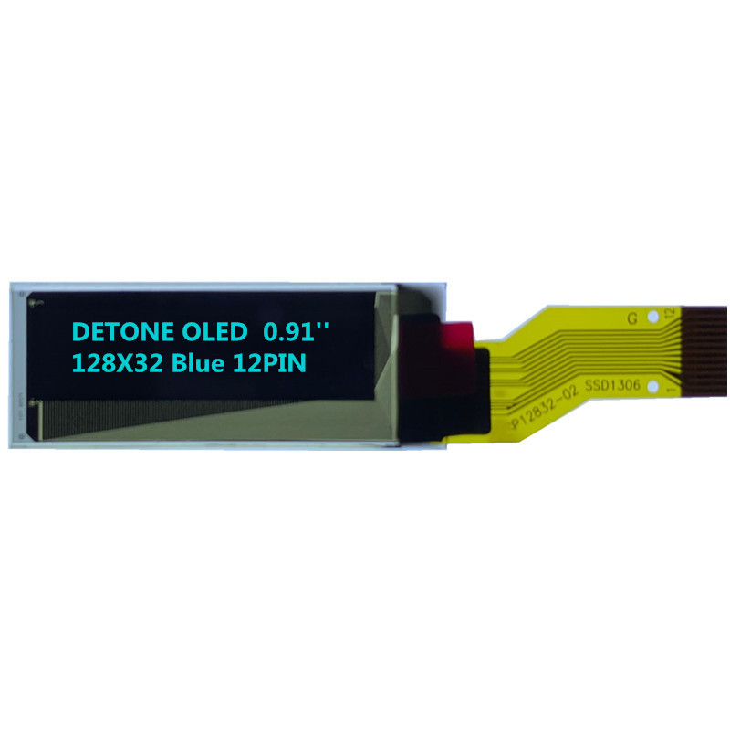 0.91 inch OLED 128X32 Dot Matrix SPI Serial Port 12PIN Blue 0.91 "oled Display