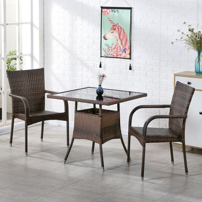 새롭게 업그레이드된 반포장 의자 2+80 조립 사각 테이블(쿠션 포함)