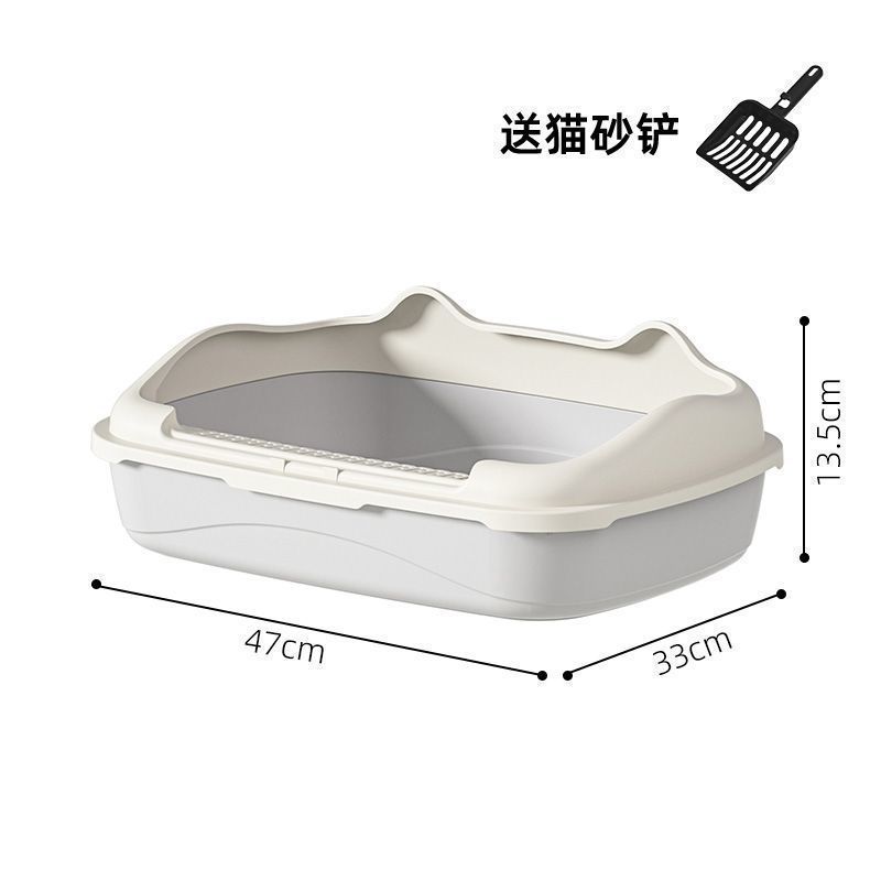 Basina de arena para gatos super grande anti-spillado exterior inodoro para gatos anti-odor enorme lavabo de arena para gatos abierto lavabo de orina para excremento de arena para gatos