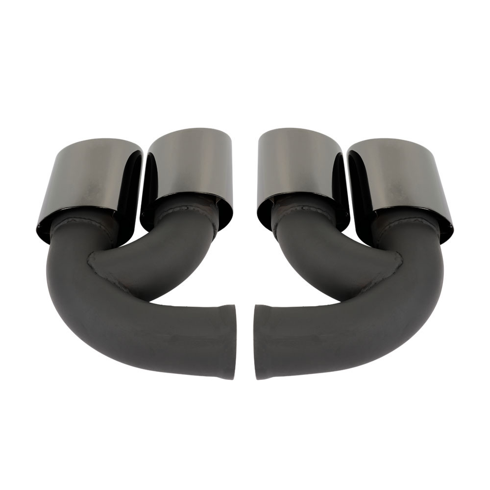 Car exhaust pipe modification suitable for 10-14 years Porsche Cayenne single layer bilateral four outlet exhaust pipe tail throat