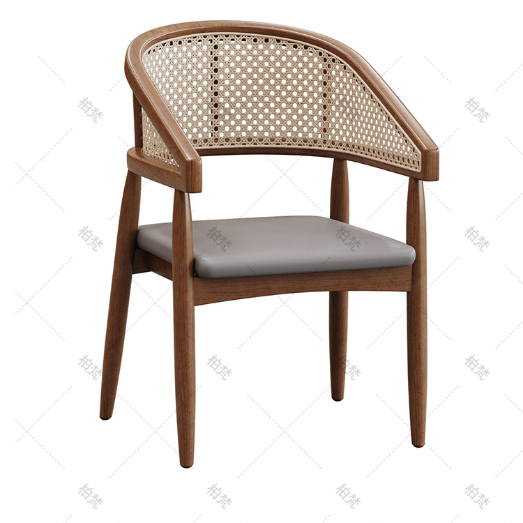Silla de comedor de Ratán tejida modelo B