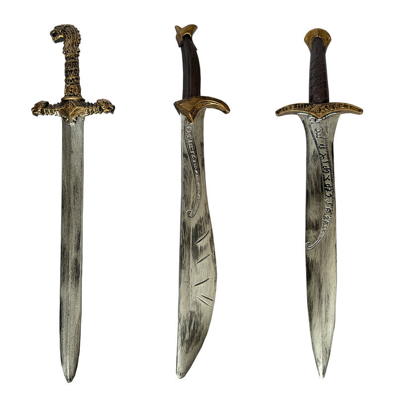 万圣节复古骑士剑长刀长剑刺叮剑圣骑士玩具复古剑仿古剑塑料玩具