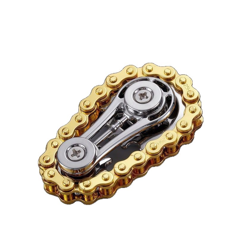 Girascopio de la yema del dedo, volante de red de Internet, juguetes de descompresión mecánica para adultos, piezas de manija de descompresión, cadena de artefactos de descompresión, enlace de engranajes giratorios