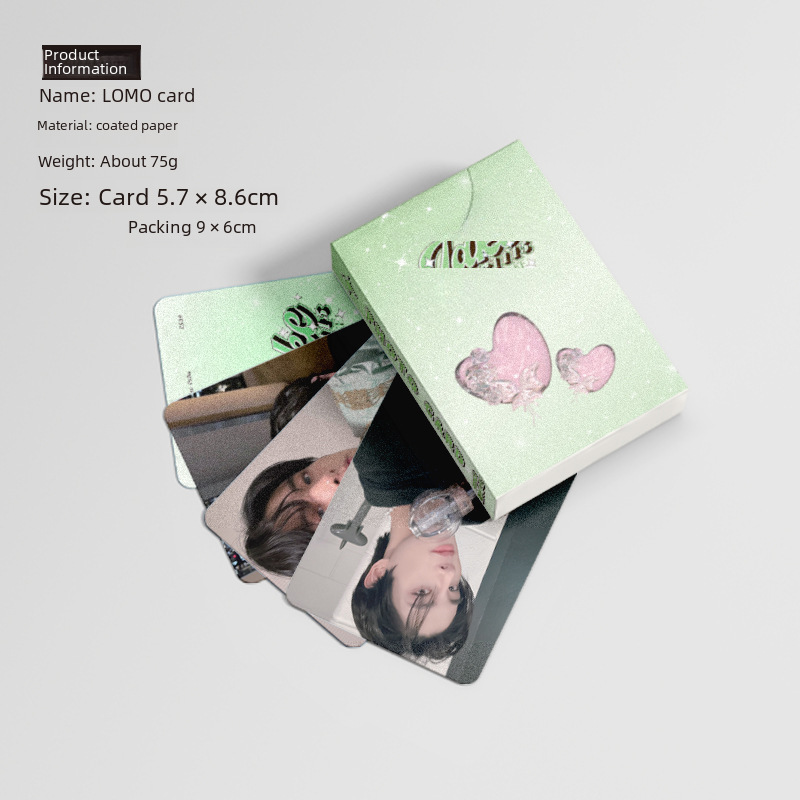 JAKE Shen Zai Lun Mini Card Boxed 50 Pieces 57x86mm Celebrity Laser Lomo Postcards